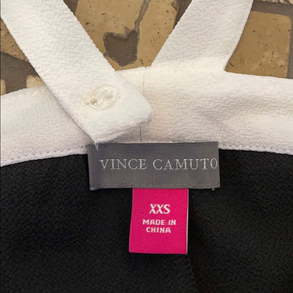 NWT Vince Camuto Colorblock Halter Blouse XS - Picture 11 of 13